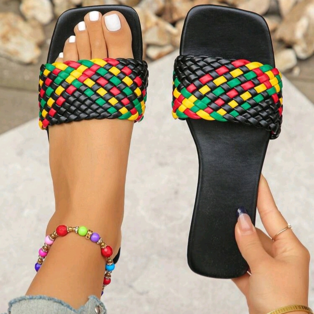 Colorful Braided Women's Sandals